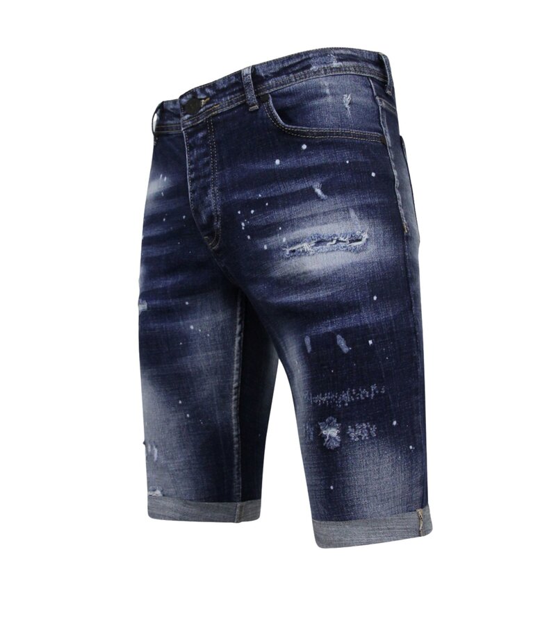 Local Fanatic Designershorts Med Paint Splatter Herr  Slim Fit -1072- Blå