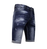 Local Fanatic Designershorts Med Paint Splatter Herr  Slim Fit -1072- Blå Local Fanatic Designershorts Med Paint Splatter Herr  Slim Fit -1072- Blå