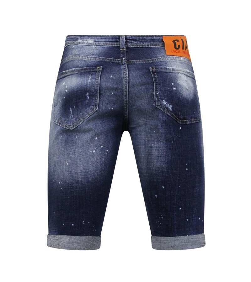 Local Fanatic Designershorts Med Paint Splatter Herr  Slim Fit -1072- Blå