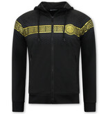 TopStar Slim Fit Joggingsuit Herr Design Guld - Svart