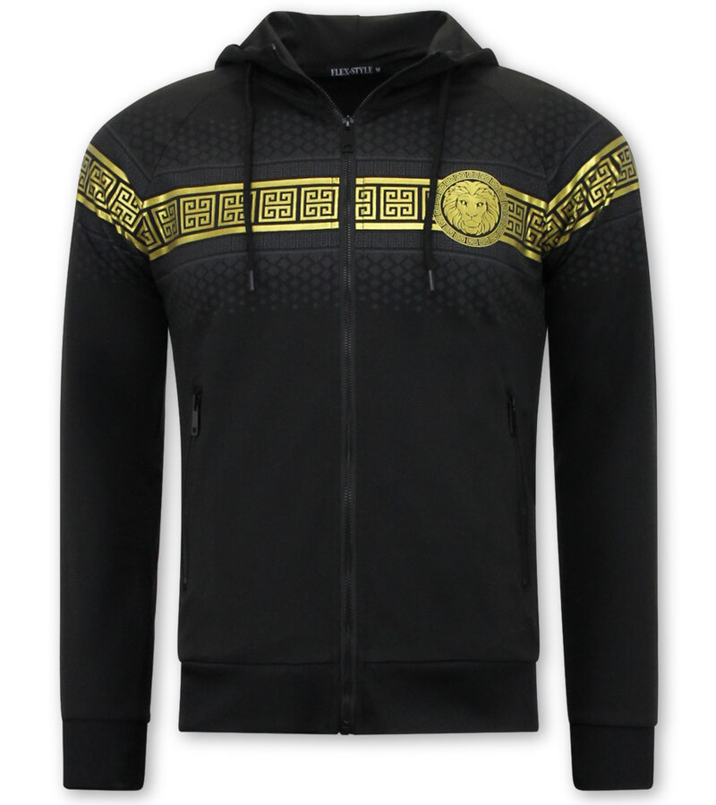 TopStar Slim Fit Joggingsuit Herr Design Guld - Svart
