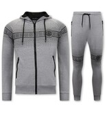 TopStar Slim Fit Joggingsuit Herr Design Svart - Grå TopStar Slim Fit Joggingsuit Herr Design Svart - Grå