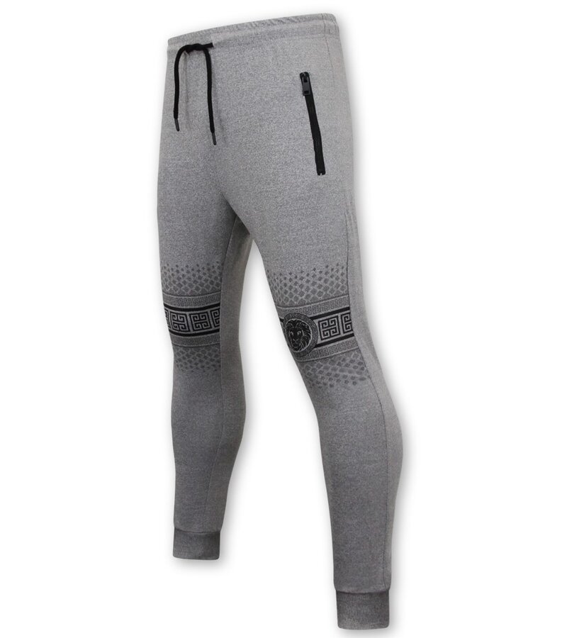 TopStar Slim Fit Joggingsuit Herr Design Svart - Grå