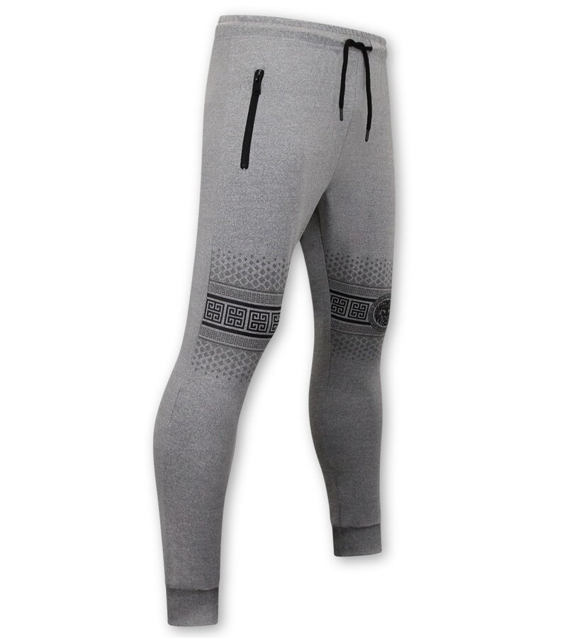 TopStar Slim Fit Joggingsuit Herr Design Svart - Grå