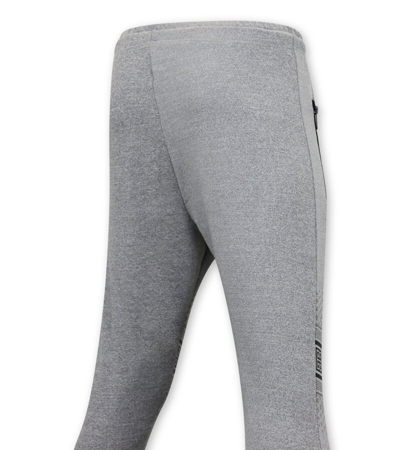 TopStar Slim Fit Joggingsuit Herr Design Svart - Grå