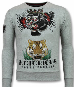 Local Fanatic Conor Notorious Tattoo Sweater - Grå