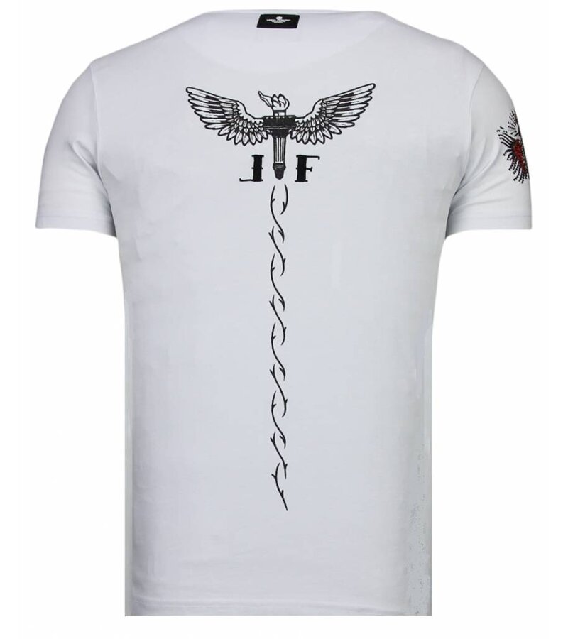 Local Fanatic Conor Tattoo T-shirt - Vit