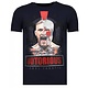 Conor Notorious Warrior  Rhinestone T-shirt - Marinblå