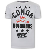 Local Fanatic The Notorious Conor Print Shirt Herr UFC - Vit
