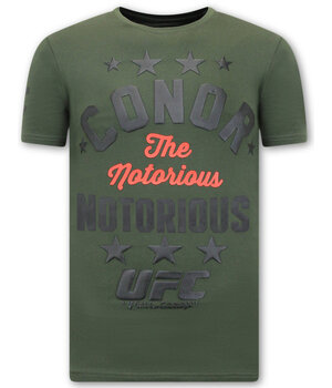 Local Fanatic The Notorious Conor Print Shirt Men UFC - Grön