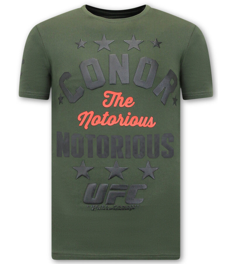 Local Fanatic The Notorious Conor Print Shirt Men -UFC - Grön