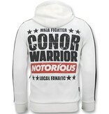 Local Fanatic Exklusiv joggingdräkt för män Conor Notorious Sport Set - Vit Local Fanatic Exklusiv joggingdräkt för män Conor Notorious Sport Set - Vit