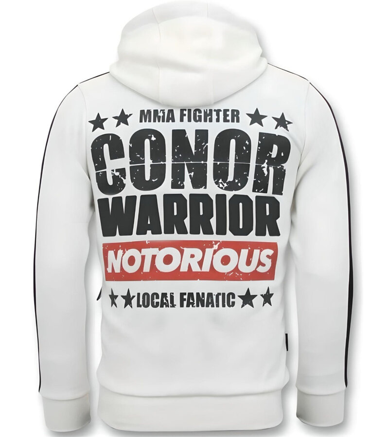 Local Fanatic Exklusiv joggingdräkt för män Conor Notorious Sport Set - Vit