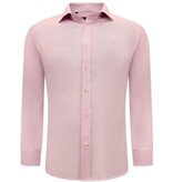 Gentile Bellini Enfärgade Oxford skjorta för män - Slim Fit - 3029 - Rosa