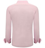 Gentile Bellini Enfärgade Oxford skjorta för män - Slim Fit - 3029 - Rosa Gentile Bellini Enfärgade Oxford skjorta för män - Slim Fit - 3029 - Rosa
