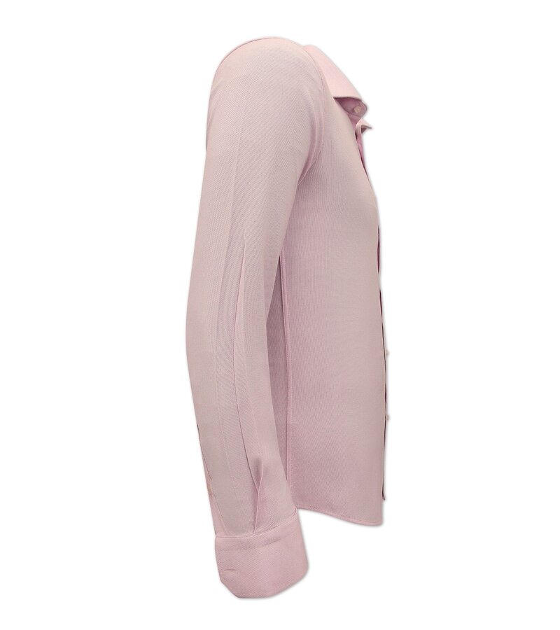 Gentile Bellini Enfärgade Oxford skjorta för män - Slim Fit - 3029 - Rosa