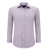 Gentile Bellini Herr Enfärgade Oxford Skjortor  - 3128 - Lila