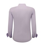 Gentile Bellini Herr Enfärgade Oxford Skjortor  - 3128 - Lila