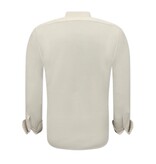 Gentile Bellini Snygga Enfärgade Skjortor För Herr - 3131 - Beige