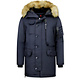 Vinterjackor Online Man - Fake Fur Collar Parka - Blå
