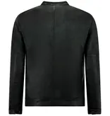 Enos Imitation skinnjacka män - Biker Jacket - ZMG-8120 - Svart