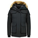 Damer Vinterrock Medellängd - Pälskrage Parka - 7603Z - Svart