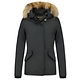 Pälsrock Med Liten Pälskrage - Wooly Jacka Kort - 5898Z - Svart