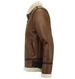 Enos Lammy Coat - Shearling Jacket - Brun