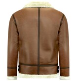 Enos Lammy Coat - Shearling Jacket - Brun