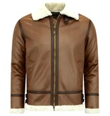 Enos Lammy Coat - Shearling Jacket - Brun