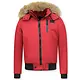 Vinterjackor Päls - Stor Pälskrage Herr - PI-739R - Röd