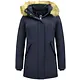 Parka Damer - äkta Pälskrage - Slim Fit - Blå
