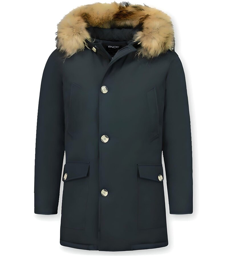Enos Vinterjackor Långa Herr - Parka 4 Pocket - PI-7003Z - Svart