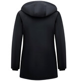 Matogla Parka Damer - äkta Pälskrage - Slim Fit - Svart