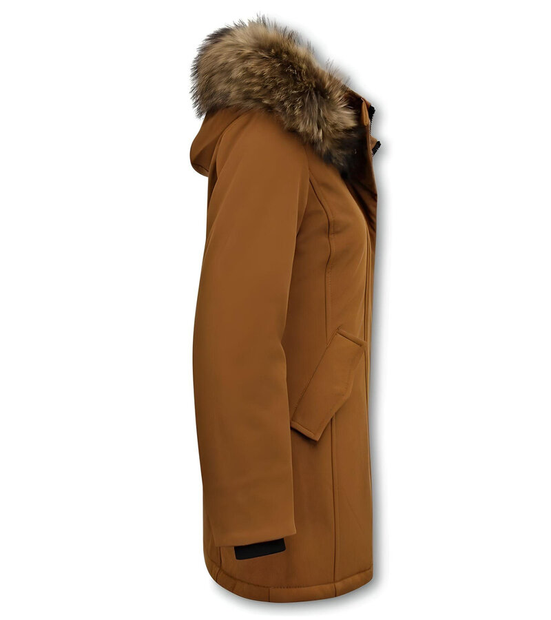 Matogla Parka Damer - Fuskpälskrage - Slim Fit - Brun