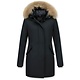 Vinterjackadam - Dam Lång Quiltad Vinterjacka med huva Svart - LB280PM