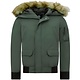 Vinterjacka För Herr Kort - Fuskpälskrage - Grön