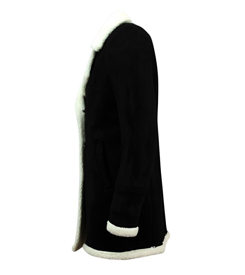 Enos Suede Shearling jacket - Lammy Coat Herr -  Svart