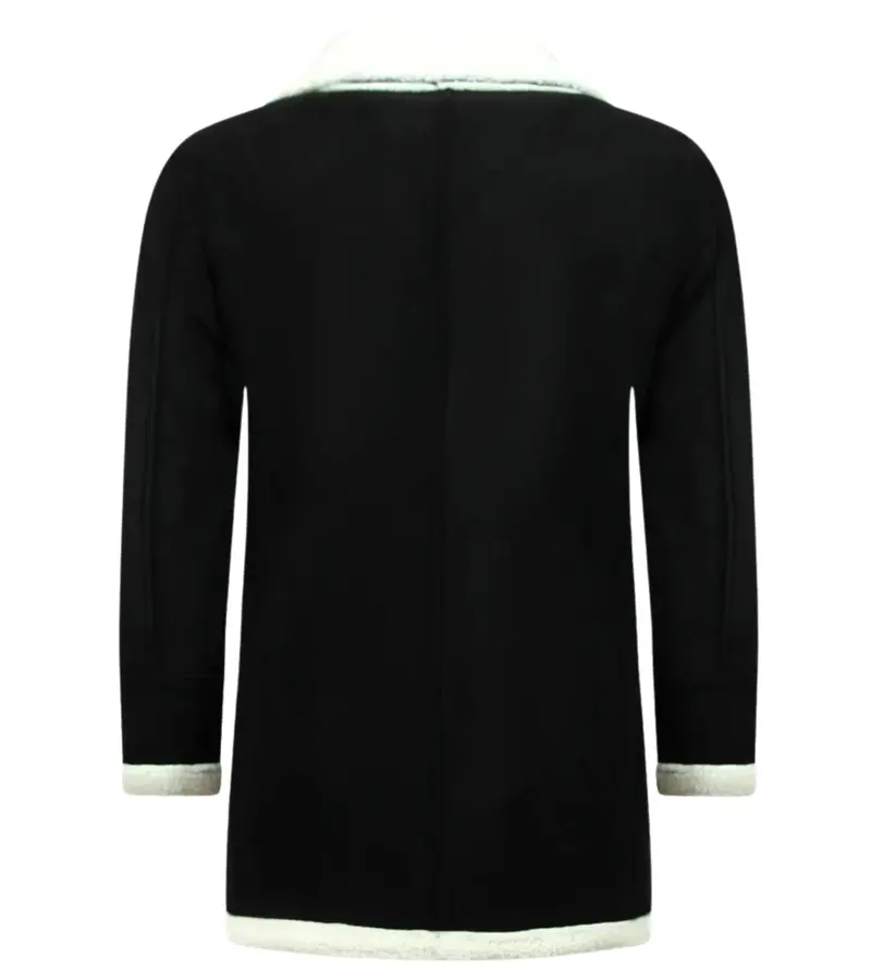 Enos Suede Shearling jacket - Lammy Coat Herr -  Svart