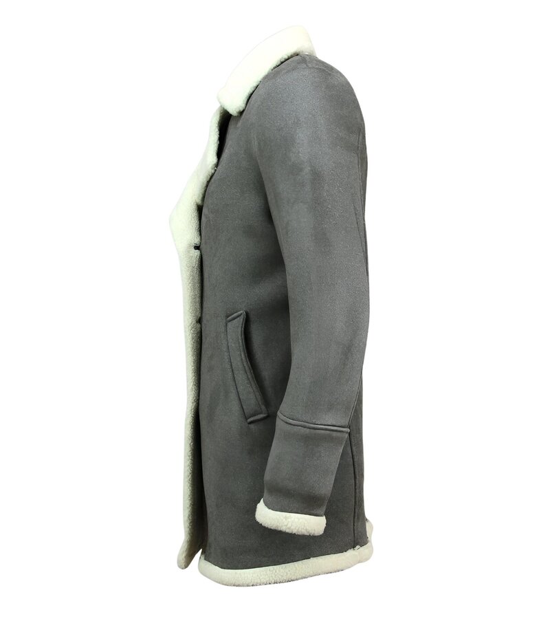 Enos Skinnjacka med päls -  Lammy Coat Herr -  Grå