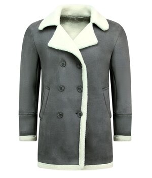 Enos Skinnjacka med päls -  Lammy Coat Herr -  Grå