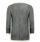 Frilivin Skinnjacka med päls -  Lammy Coat Herr -  Grå Frilivin Skinnjacka med päls -  Lammy Coat Herr -  Grå