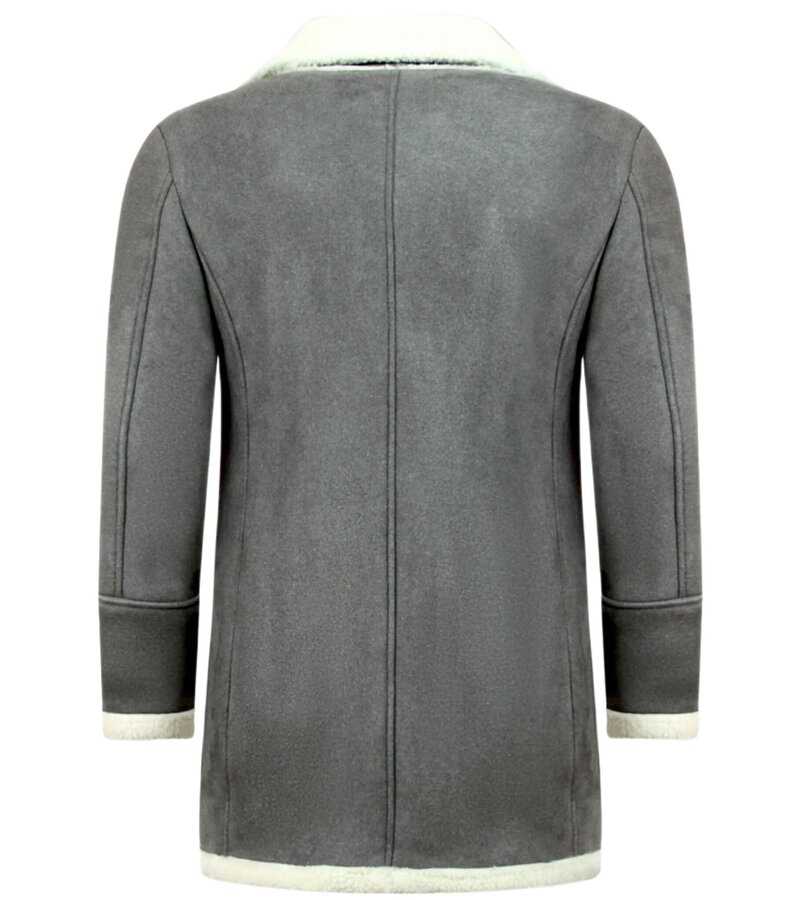 Enos Skinnjacka med päls -  Lammy Coat Herr -  Grå