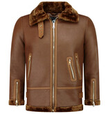 Z-design Shearling Jacka Dam - Kort vinterkappa - Brun