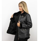 Z-design Shearling Jacka Dam - Cool vinterjacka - Svart