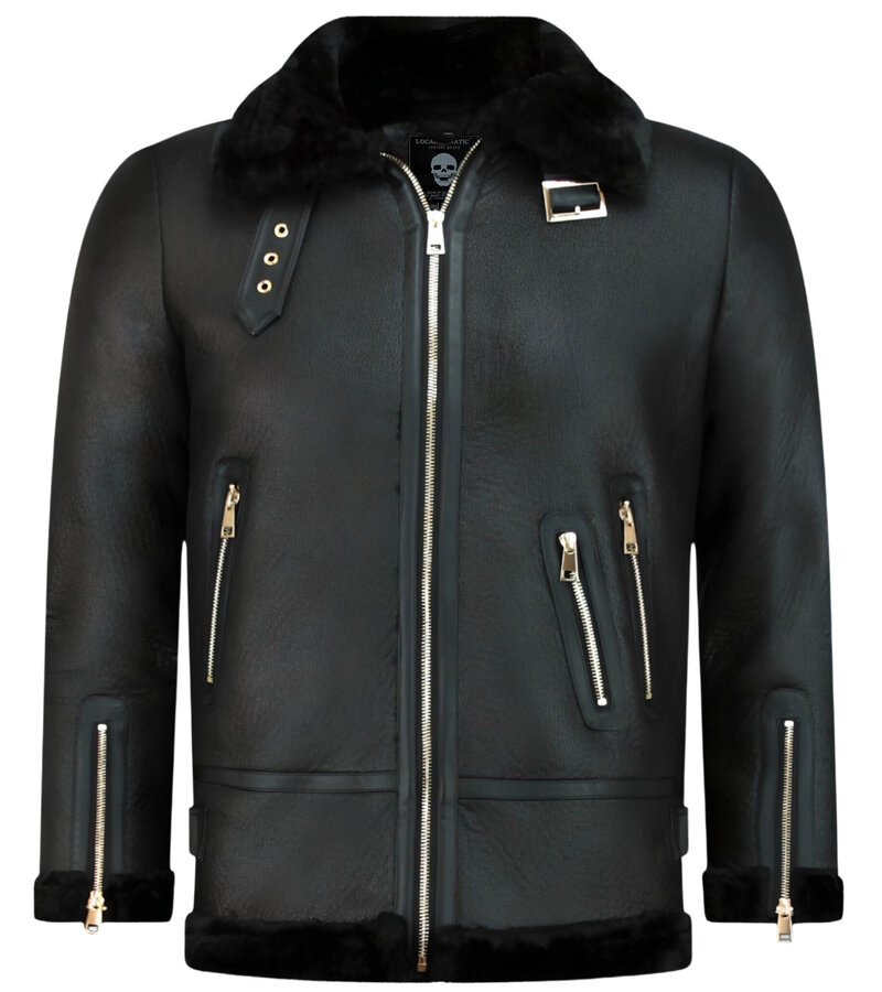 Z-design Shearling Jacka Dam - Cool vinterjacka - Svart