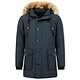 Parkas Vinterjackor Herr - Jacka med äkta Päls - Blå