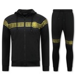 TopStar Slim Fit Joggingsuit Herr Design Guld - Svart TopStar Slim Fit Joggingsuit Herr Design Guld - Svart
