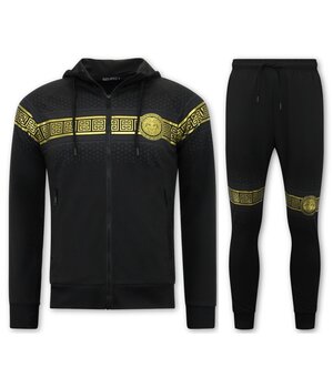 TopStar Slim Fit Joggingsuit Herr  Design Guld - Svart