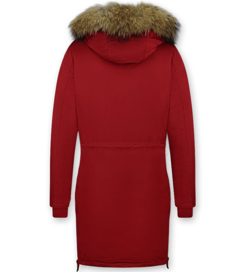 Gentile Bellini Parka Damer  - Vinterjacka Quilted Jacka - DM8836R - Röd